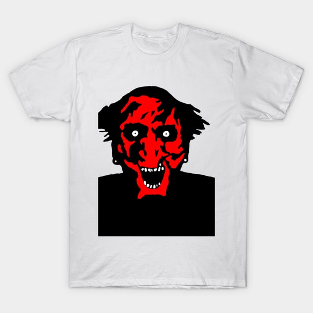 Red face demon T-Shirt by Fire Valley Designs